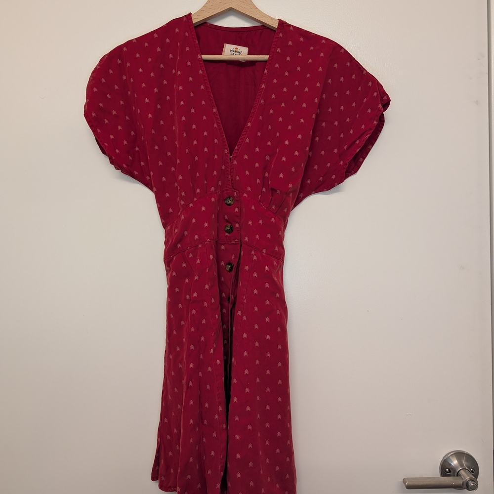 Red Button-Down Dress